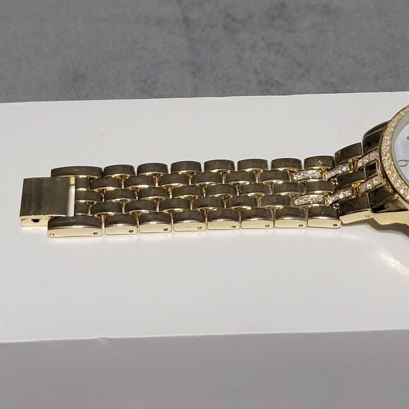 Disney Adult The Little Mermaid Jeweled Bezel Gold-tone Watch - Picture 9 of 10